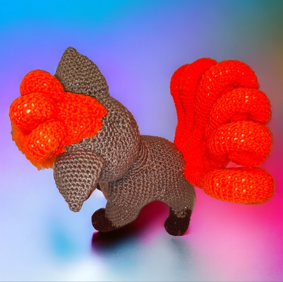 Handmade Crochet Amigurumi Pokemon Kanto Vulpix Stuffed Animal Toy - Picture 12 of 14